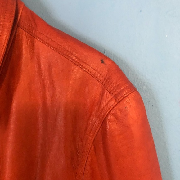Leather Ellen Tracy button up jacket made in the USA beautiful supple leather - Picture 4 of 8